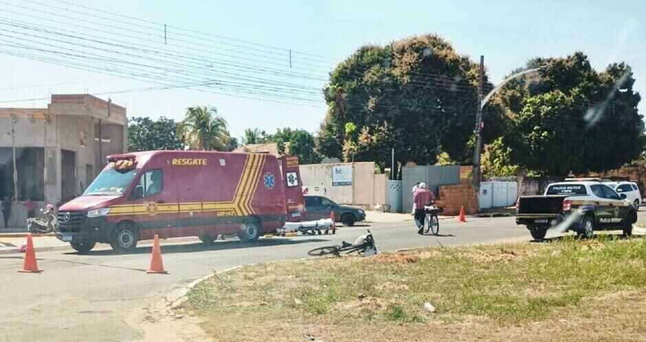 Imagem de compartilhamento para o artigo Colisão entre moto e bicicleta em Coxim deixa um morto e um ferido da MS Todo dia